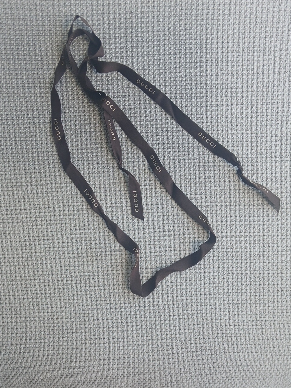 Gucci Black Logo Satin Ribbon Trim